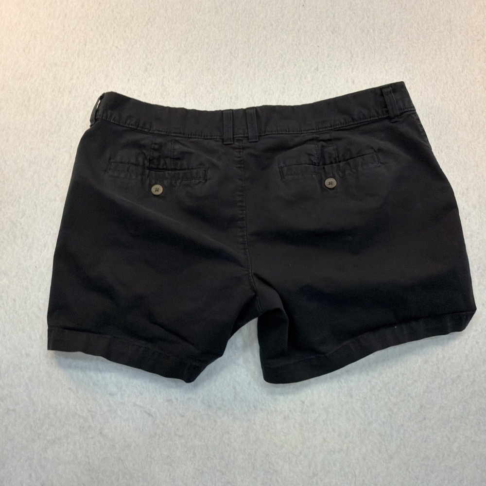 Old Navy Black Shorts Women Sz 12 Regular Cotton Stretch Chino 5" Inseam Casual - Picture 11 of 16